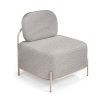 Poltrona Jequitibá Aço Carbono Dourado