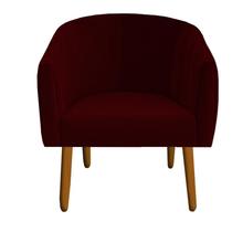 Poltrona Julia Decoração Salão Cadeira Escritório Recepção Estar Amamentação Suede Marsala - D'Classe Decor