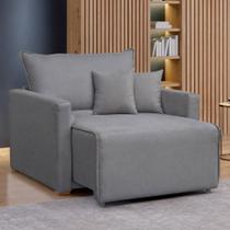 Poltrona Júlia Retrátil e Reclinável Linho/Cinza - Celflex