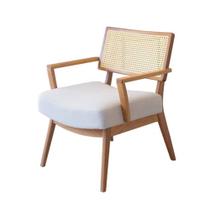 Poltrona Jully Tela Natural Assento cor Machê com Base Amendoa - 68189 Poltrona Jully Tela Natural Assento cor Machê com Base Amendoa - 68189