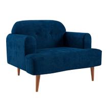 Poltrona Kiev Veludo Azul Marinho