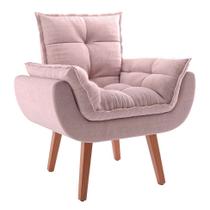 Poltrona Lidi Suede Rosa Claro