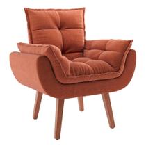 Poltrona Lidi Suede Terracota Poltrona Lidi Suede Terracota