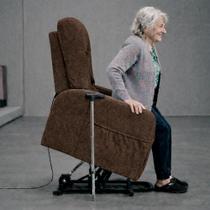 Poltrona Lift Elevação Rover Reclinável Elétrica Suede Marrom - Sallar Home Poltrona Lift Elevação Rover Reclinável Elétrica Suede Marrom - Sallar Home