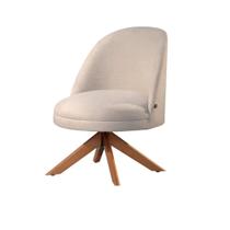 Poltrona Lilli com Base Giratória de Madeira Due Decor Poltrona Lilli com Base Giratória de Madeira Due Decor