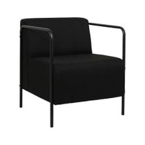 Poltrona Lino Linho Preta