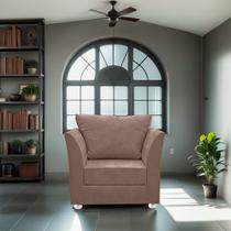 Poltrona Lisboa Para Sala, Escritório, Salão ,Quarto Suede Capuccino-RV DECORA Poltrona Lisboa Para Sala, Escritório, Salão ,Quarto Suede Capuccino-RV DECORA