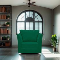 Poltrona Lisboa - Suede Verde - THAINA DECORA