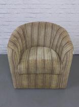 Poltrona listrado verde marrom dourado Poltrona listrado verde marrom dourado
