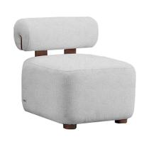Poltrona Livi para Consultório Bouclê Prata - Vallisa Decor Poltrona Livi para Consultório Bouclê Prata - Vallisa Decor