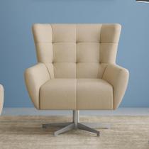 Poltrona Lorena Base Giratória em Alumínio - Élpis Móveis Poltrona Lorena Base Giratória em Alumínio - Élpis Móveis