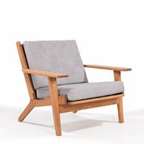 Poltrona Lótus Stain Jatobá Acquablock Grafite Poltrona Lótus Stain Jatobá Acquablock Grafite