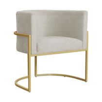 Poltrona Luana Base em Metal Dourada Suede Cores - S.A Móveis