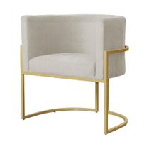 Poltrona Luana Suede com Base Dourado e Cores Variadas