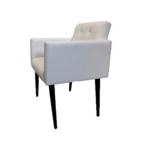 Poltrona Luca Plus Ideal Sala de Recepção em Tecido Sintético - Branco