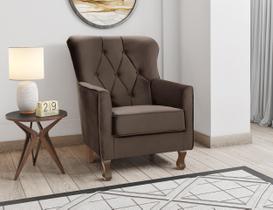 Poltrona Luis XV Ferrara marrom Classica Retro