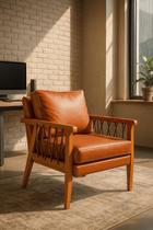 Poltrona Lumi Corda Náutica Madeira Maciça Moderna