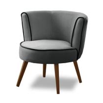 Poltrona Luna - Cinza Claro com Preto