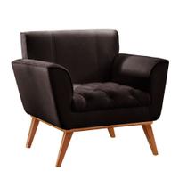 Poltrona Lyz Luxo Base em Madeira Maciça Castellar Móbile Poltrona Lyz Luxo Base em Madeira Maciça Castellar Móbile