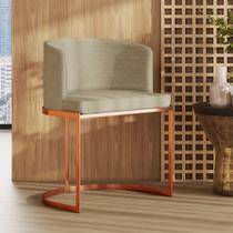 Poltrona M05 em Linho Estrutura de Ferro Mais Decor