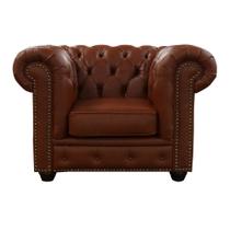 Poltrona Maísa 125cm Couro Marrom - Sallar Home
