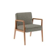 Poltrona Maite Cinza e Nogueira