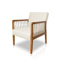 Poltrona Mali Linho Rustico Natural - Lucadi Home Poltrona Mali Linho Rustico Natural - Lucadi Home