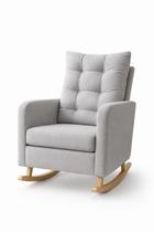 Poltrona Malibu Linho Amamentação Balanço Sala Decoração Recepção Cadeira de Descanso Poltrona Malibu Linho Amamentação Balanço Sala Decoração Recepção Cadeira de Descanso