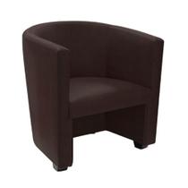 Poltrona Malta Recepção Tecido Suede - Marrom - Cor: Marrom Poltrona Malta Recepção Tecido Suede - Marrom - Cor: Marrom