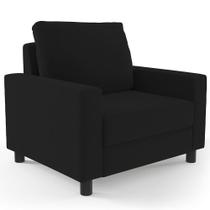 Poltrona Malta Suede Preto