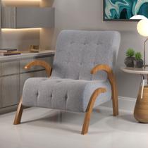 Poltrona malvie Mel/Linho Inox