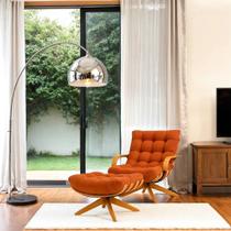 Poltrona material sintético Com Braço + Puff Giratória Base Reforçada Poltrona material sintético Com Braço + Puff Giratória Base Reforçada