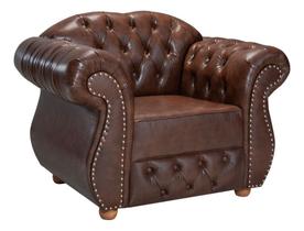 Poltrona Merlô Chest Courano Cor:Marrom Pinhão