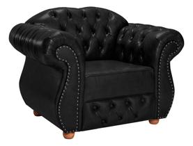 Poltrona Merlô Chest Courano Cor:Preto Poltrona Merlô Chest Courano Cor:Preto