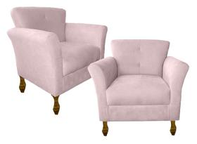 Poltrona Mia Decorativa Confortável Para Recepção Clínica Psicologia - Suede - Sv Decor