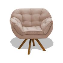 Poltrona Miami Cadeira Base Giratória Salão Escritorio Consultório Amamentação Decoração Suede Veludo Bege Claro Poltrona Miami Cadeira Base Giratória Salão Escritorio Consultório Amamentação Decoração Suede Veludo Bege Claro