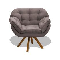 Poltrona Miami Cadeira Base Giratória Salão Escritorio Consultório Amamentação Decoração Suede Veludo Cinza Escuro Poltrona Miami Cadeira Base Giratória Salão Escritorio Consultório Amamentação Decoração Suede Veludo Cinza Escuro
