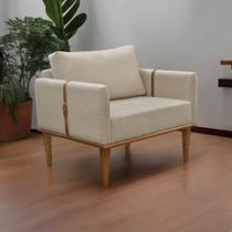 Poltrona Milla Luxo 80 82 X 76 Cm Bege Claro