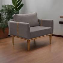Poltrona Milla Luxo 80 82 X 76 Cm Marrom Cappuccino Poltrona Milla Luxo 80 82 X 76 Cm Marrom Cappuccino