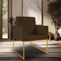 Poltrona Moderna Clínica material sintético 3 Cores- Base Ferro Dourado