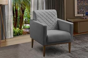 Poltrona Moderna Cristal Tecido Velusoft 1 Tok Estofados