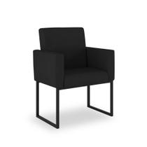 Poltrona Moderna Decorativa 13 Cores - Base De Ferro Preto