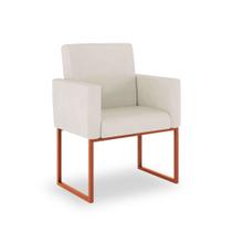 Poltrona Moderna Industrial 13 Cores - Base Ferro De Cobre