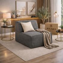 Poltrona Modular Puff Compacto Bouclê Confortável - Balaqui Poltrona Modular Puff Compacto Bouclê Confortável - Balaqui