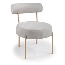 Poltrona Mogno Aço Carbono Dourado