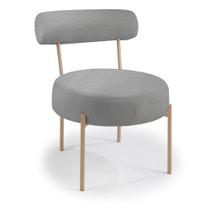 Poltrona Mogno Aço Carbono Dourado