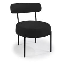 Poltrona Mogno Aço Carbono Preto