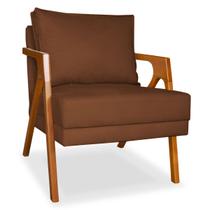 Poltrona mona decorativa sala de estar suede