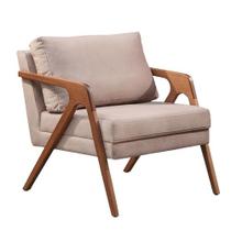 Poltrona Mona Luxo Bege Base Madeira Macia Poltrona Mona Luxo Bege Base Madeira Macia