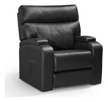 Poltrona Montreal Luapa Estofados Moderna material sintético Preta